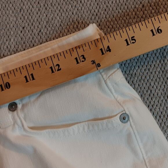 7 For All Mankind Favorite Jeans Women's 28 28X32 White Out Straight Leg - Picture 12 of 16